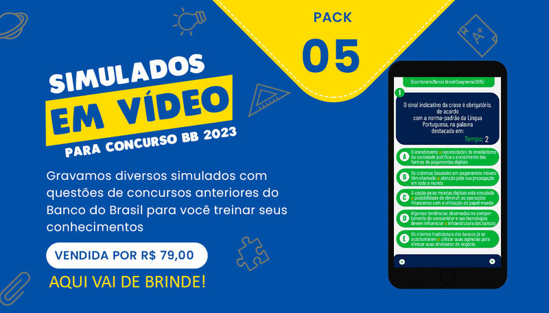 Apostila de Questões Concurso Banco do Brasil 2023 - Mais de  1.000 Questões Gabaritadas | loja123shop