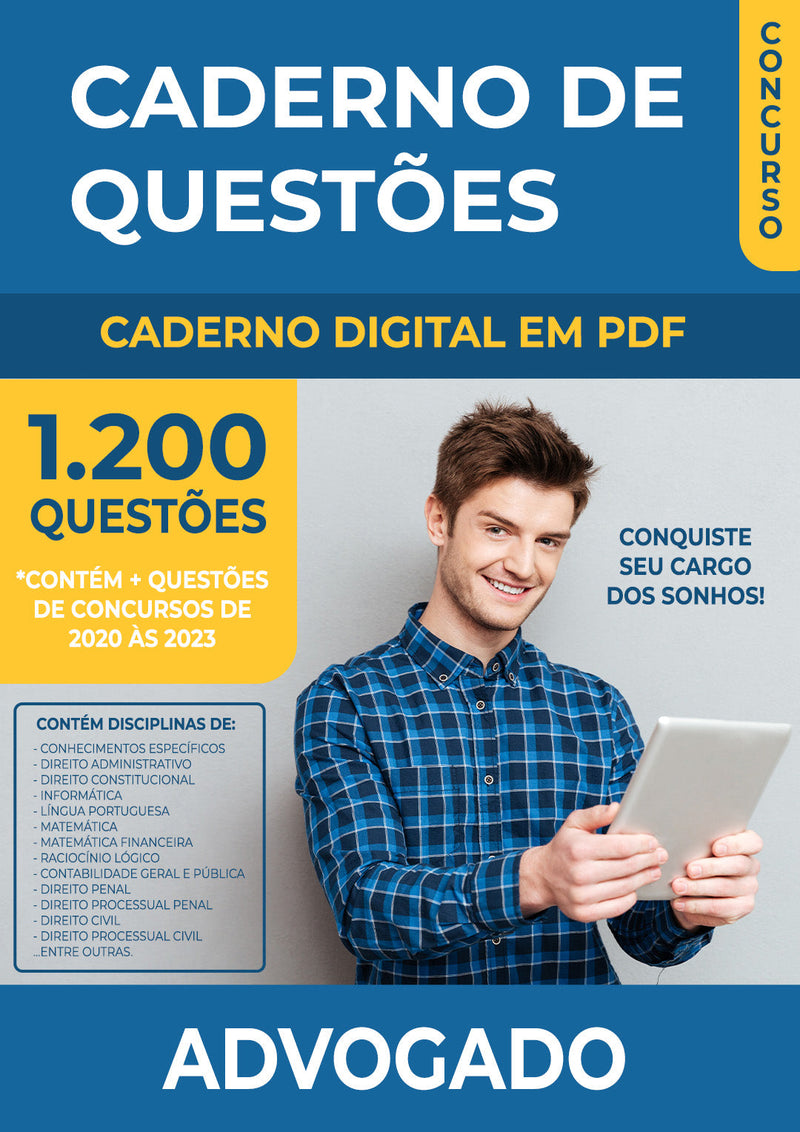 Questões de Concurso de Advogado - Mais de 1.200 Questões Gabaritadas | loja123shop