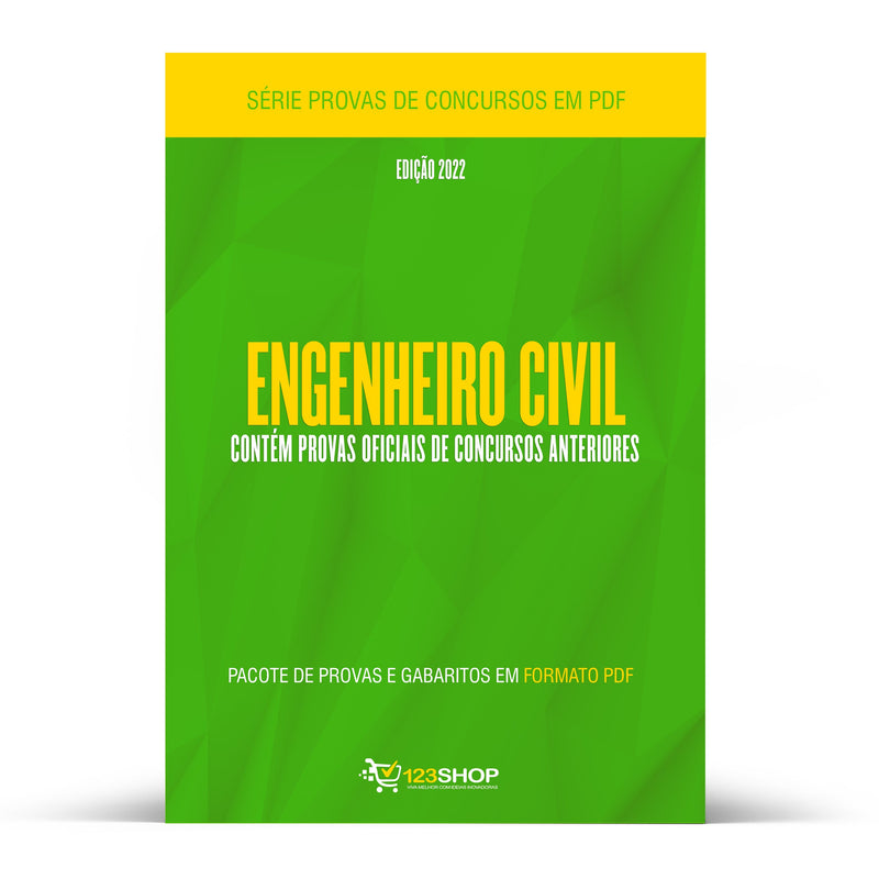 Pacote com 540 Provas Oficiais de Concursos para Engenheiro Civil | loja123shop