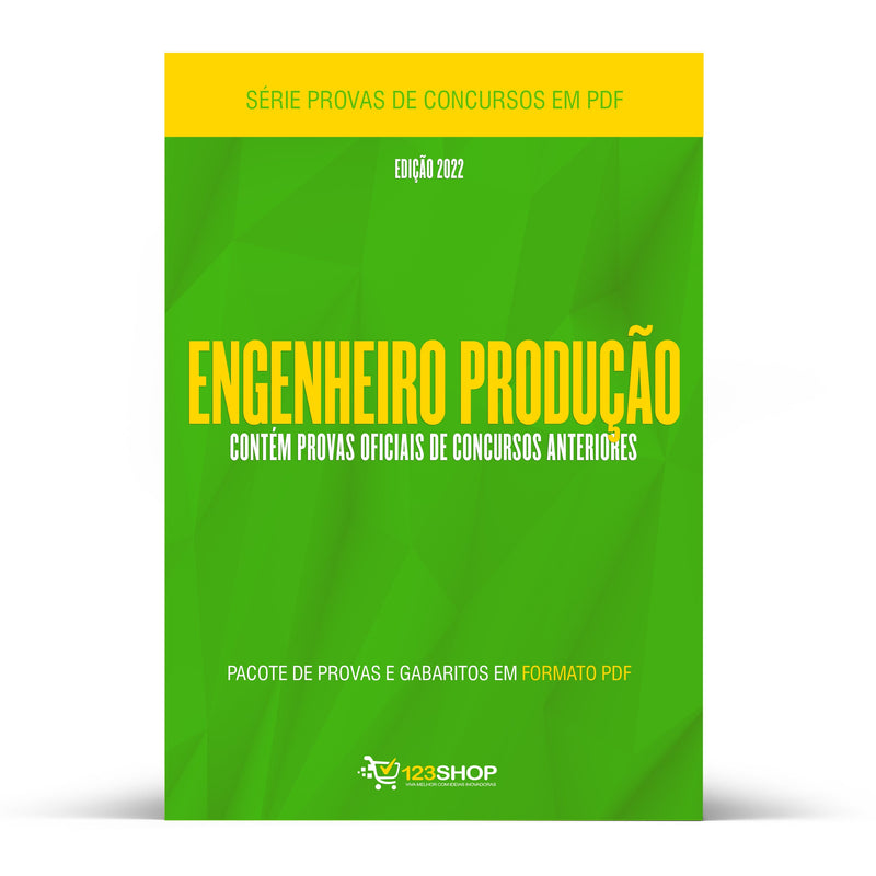 Pacote com 200 Provas Oficiais de Concursos para Engenheiro de Produção | loja123shop