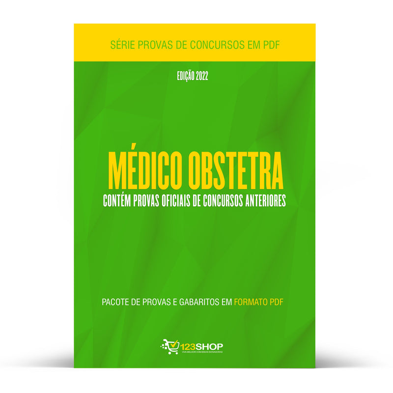 Pacote com 240 Provas Oficiais de Concursos para Médico Obstetra | loja123shop