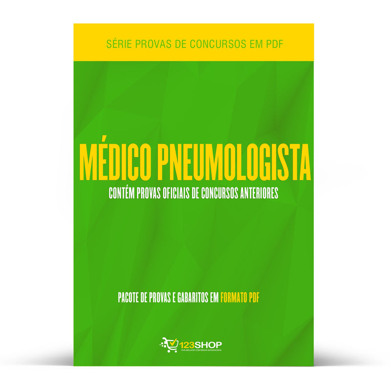 Pacote com 110 Provas Oficiais de Concursos para Médico Pneumologista | loja123shop
