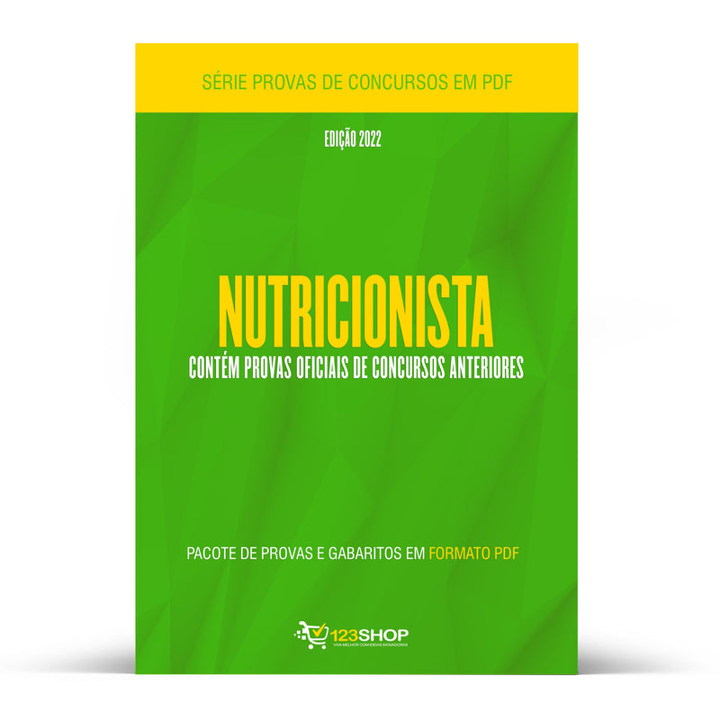 Pacote com 340 Provas Oficiais de Concursos para Nutricionista | loja123shop