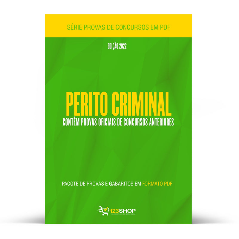 Pacote com 470 Provas Oficiais de Concursos para Perito Criminal | loja123shop