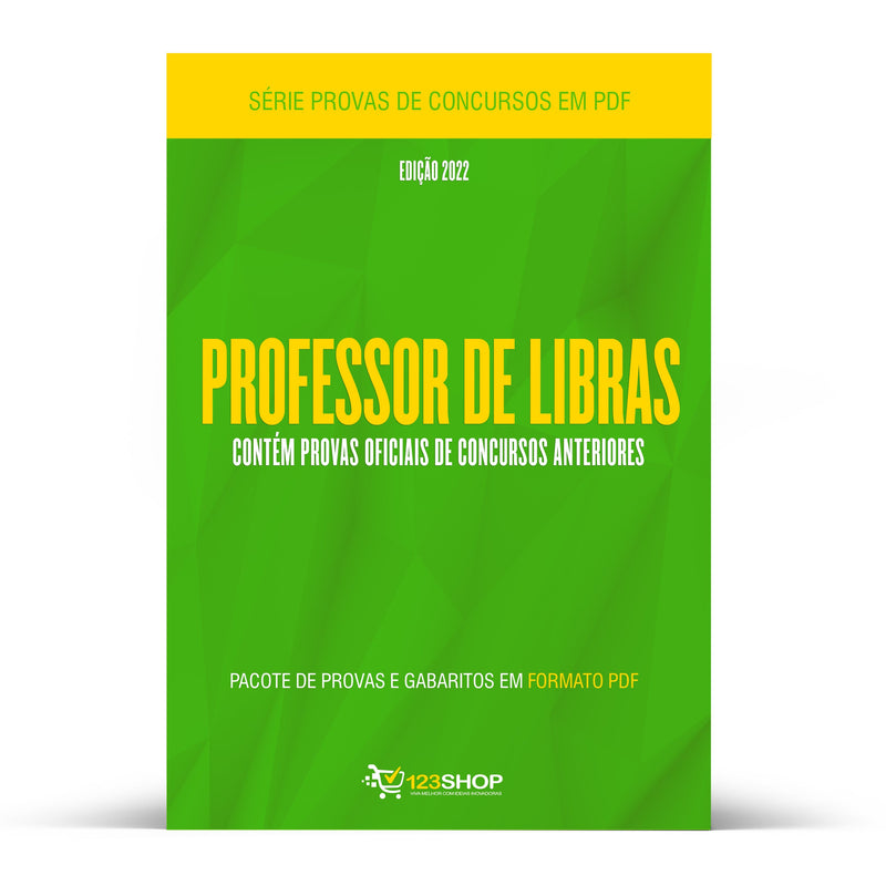 Pacote com 160 Provas Oficiais de Concursos para Professor de Libras | loja123shop