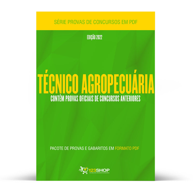 Pacote com 420 Provas Oficiais de Concursos para o cargo de Técnico em Agropecuária | loja123shop